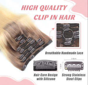 Extensions de cheveux naturels Remy vierges avec clip en dentelle, 12-40 pouces, 7 pièces, 16 clips, extensions de cheveux humains véritables pour femmes. - Product Image 6
