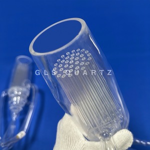 GLS Großhandel OEM Glas ölbrenner Hitze beständiger kunden spezifischer hochreiner Zylinder quarz brenner Transparenter industrieller Glas brenner - Product Image 3