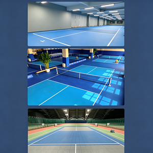 Tapis de terrain de pickleball, dalles en PP emboîtables, surface de tennis portable pour l'extérieur, absorption des chocs, revêtement de sol sportif antidérapant - Product Image 3