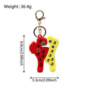 Nuevo Llavero 3D de PVC con Diseño de Elefante Fresa, Modelo 67 Azul, de la Serie Steal a Brain Rot - Product Image 3