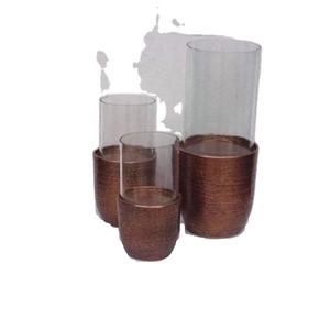 Vente chaude ouragan bougeoir avec support décoratif ouragan Bronze finition décoration de la maison ouragan en métal - Product Image 5