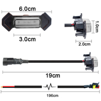 Kit d'ampoules LED pour calandre avant TOYOTA TACOMA TRD 2016 2017 2018 2019, lentille fumée, lampe d'avertissement ambre 4-en-1