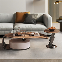 Dernier modèle moderne haut de gamme de luxe ensemble meuble TV et table basse pour salon en marbre