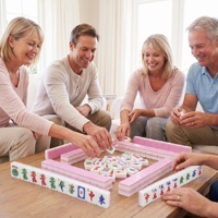Commandes personnalisées # Ensemble de 36 tuiles de mahjong en cristal de luxe de taille standard américaine, style moderne, tuiles colorées de haute qualité