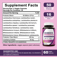 Complément Probiotique Femme en Gros à Haute Concentration de CFU – Capsules Probiotiques Quotidiennes pour l'Hygiène Intime Féminine et le Maintien de la Santé Vaginale