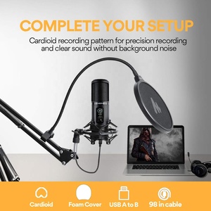 MAONO All-metal USB Play and Plug Podcast Microphone <strong>Kit</strong> With Mic Gain and Mute <strong>Function</strong> for Gaming Live Streaming Condenser Mic - Product Image 2