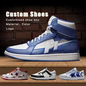 Preço por atacado Dropshipping Logotipo Personalizado 2024 Novo Unisex Luxo Designer Sneakers Sapatos Casuais Para Homens