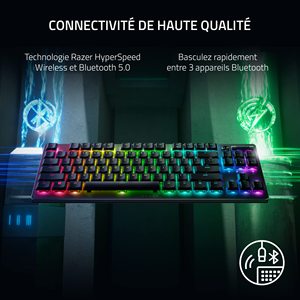<span class=keywords><strong>Clavier</strong></span> de jeu sans fil <span class=keywords><strong>Razer</strong></span> DeathStalker V2 Pro TKL avec interrupteurs optiques à profil bas 100% originaux - Product Image 2