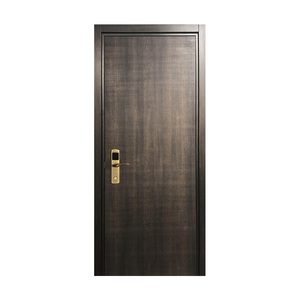 Puerta resistente al fuego interior de madera maciza de estilo moderno hecha a medida para hoteles para salidas de emergencia en villas y salas de estar - Product Image 3
