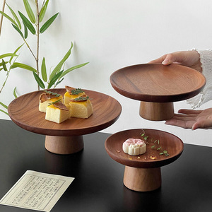 ฐานวางเค้กไม้กระถินทรงกลม ทนทาน สำหรับจัดแสดงขนมหวานในงานวันเกิด - Product Image 1