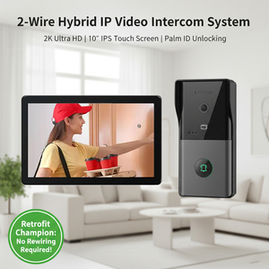 <span class=keywords><strong>Kit</strong></span> de <span class=keywords><strong>Videoportero</strong></span> IP de 2 Cables HIWINK, Cámara 2K, Reconocimiento Facial, Huella Dactilar, Tarjeta IC, Desbloqueo NFC, Control por Aplicación WiFi TUYA, IP65 - Product Image 1