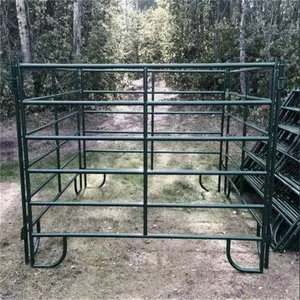 Vente en gros personnalisé 5 'x 10' cheval rond enclos et bétail panneaux corral cheval chèvre mouton corral ferme panneaux de clôture