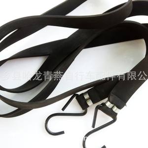 Sangles de bagages en caoutchouc souple noir avec crochets métalliques pour sacs et voitures, accessoires d'équipement portables - Product Image 3