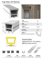 Profil LED extrudé étanche IP67 personnalisé, bande lumineuse LED néon flexible isolante, tube en silicone, profil LED en silicone
