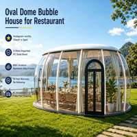Grande Dôme Transparent Ovale pour Événements Personnalisés : Tente Bulle pour Mariages, Restaurants et Projets Hôteliers