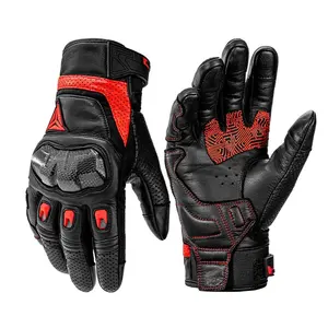 MOTOWOLF The latest motorcycle carbon fiber protective riding leather gloves