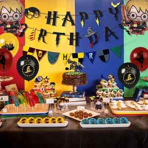 Nicro <strong>Harry</strong> Magic <strong>Potter</strong> <strong>Themed</strong> Party Supplies 35pcs Wall Hanging Latex Balloons Paper Banner Baby Shower <strong>Birthday</strong> Decoration - Product Image 4