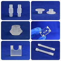 Plaque microcanal en silice fondue transparente avec broches de positionnement, pièces en quartz usinées avec précision pour équipement de spectroscopie