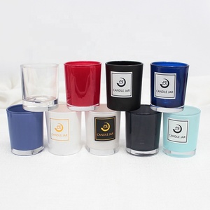 FENGJUN Black White Red Mini Small Size Empty Cylinder Shape Custom High Quality Glass Jar <strong>Candle</strong> Manufacturers Europe - Product Image 5