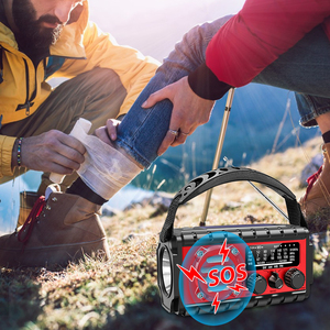 XSY350 Portable 20000mAh <span class=keywords><strong>USB</strong></span> Chargeur Super Capacité D'urgence <span class=keywords><strong>Solaire</strong></span> Manivelle <span class=keywords><strong>Radio</strong></span> Lampe De Poche SOS Survie pour <span class=keywords><strong>Radio</strong></span> Internet - Product Image 5