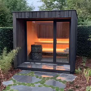 Sauna <span class=keywords><strong>a</strong></span> Infrarossi in Legno Massello per Esterni con Terapia <span class=keywords><strong>a</strong></span> Luce Rossa e Stufa <span class=keywords><strong>a</strong></span> <span class=keywords><strong>Legna</strong></span> - Offerta Speciale Spa Sauna - Product Image 2