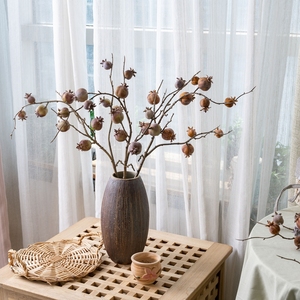CL34003 Rama de <span class=keywords><strong>Granada</strong></span> artificial plantas verdes ramita selecciones para decoración del hogar Oficina boda tienda ventana Props - Product Image 4