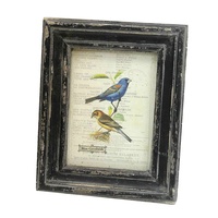 Venta al por mayor, Shabby Chic, juegos de cuadros de pared rústicos personalizados baratos, Mini marco de fotos de madera Funia negro hecho a mano antiguo