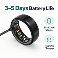 Bague connectée pour le suivi de la santé, du fitness et du sommeil, moniteur de fréquence cardiaque et d'oxygène sanguin, étanche, bague connectée portable, usine OEM ODM