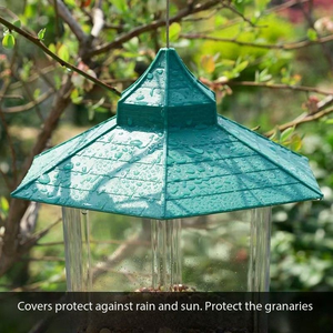Mangeoire à graines pour oiseaux sauvages pour balcon suspendu pour oiseaux - Product Image 4