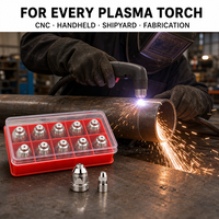 Buse de découpe plasma P80 d'usine 1.1mm 1.3mm 1.5mm 10 pièces/boîte Toutes tailles Consommables de découpe plasma personnalisés pour machine de découpe CNC