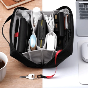 Borsa Organizer Premium per Accessori Tecnologici, Kit da Viaggio a Doppio Strato per Cavi, Caricatori e Gadget - Product Image 3