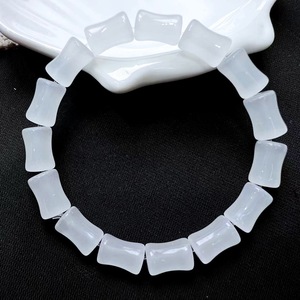 Bracelet porte-bonheur <span class=keywords><strong>pas</strong></span> <span class=keywords><strong>cher</strong></span>, nouveau design, simple, tendance, en verre perlé, élastique, en <span class=keywords><strong>bambou</strong></span>, pour filles - Product Image 5
