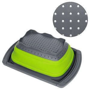 <span class=keywords><strong>Passoire</strong></span> pliable en silicone <span class=keywords><strong>pour</strong></span> <span class=keywords><strong>évier</strong></span> avec poignée <span class=keywords><strong>extensible</strong></span>, panier de drainage pliable <span class=keywords><strong>pour</strong></span> laver les fruits et légumes - Product Image 5
