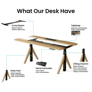 Wholesale Price Office Desk Furniture <b>Table</b> Executive Office Desk Modern Office Electric Height <b>Adjustable</b> Lift Desk - Product Image 4