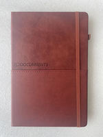 Carnet de notes exécutif en cuir PU avec logo personnalisé, format A5, couverture rigide, agenda professionnel, papier 100 g/m² résistant à l'encre, pour réunions de bureau