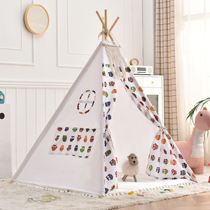 <span class=keywords><strong>Tenda</strong></span> da Teepee per bambini carina con pali in legno ideale per <span class=keywords><strong>cameretta</strong></span> e creazione di un accogliente spazio di gioco per i più piccoli - Product Image 5
