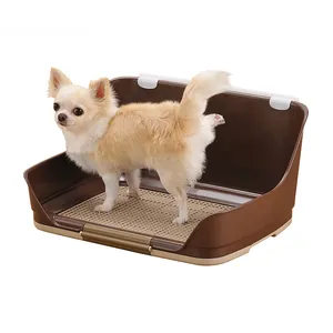 Grosir kotoran nampan plastik-Grosir Baki Kotoran Anak Anjing Plastik Dapat Dilepas untuk Chihuahua Anjing Kecil Dalam Ruangan Pembersih Toilet Anjing Portabel