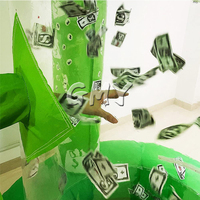 Cabine gonflable Cash Cube, machine à attraper de l'argent gonflable pour la publicité commerciale, la promotion d'événements