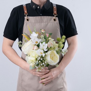 Bouquet de fleurs artificielles CallaFloral, rose blanche, tissu tissé en plastique, décoration d'intérieur, accessoires de photographie - Product Image 2