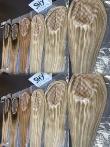 Cheveux humains d'apparence naturelle 6*7 Taille Q6 Toppers Cheveux humains vierges Vente en gros Toppers en dentelle avec nœuds blanchis pour les femmes - Product Image 6