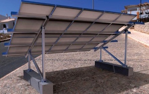 Amoysolar Manufacturer N-type Aluminium Solar Panel Single Pole Ground Mount System Dual <strong>Post</strong> <strong>Fixed</strong> Tilt Solar Screw Anchor - Product Image 3