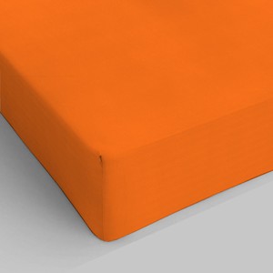 Juego de sábanas bajeras ultrasuaves de fácil cuidado de algodón naranja 100% de la mejor calidad con funda de almohada y funda Nórdica - Product Image 3