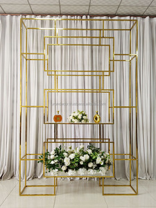 Haute qualité or mariage casier à vin affichage mariage réception Bar fond décoration de fête de mariage - Product Image 2