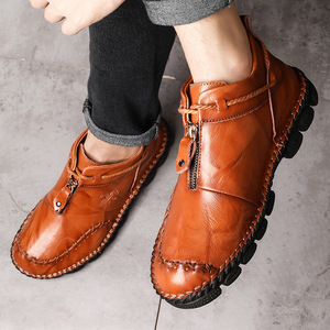 Chaussures décontractées Octopus Bean pour hommes, avec fermeture éclair, en microfibre, à la cheville, antidérapantes, semelle extérieure en caoutchouc souple, tailles 38-48 - Product Image 3