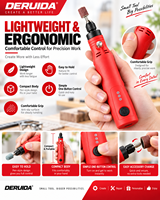 DERUIDA Mini-meuleuse portable 3,6 V sans fil, ensemble d'outils rotatifs, stylo de gravure électrique avec accessoires pour percer et polir