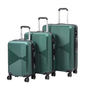 Casing bagasi setelan tiga potong ABS + PC tahan air 20/24/28 inci kapasitas besar kustom dengan lapisan poliester dan pegangan lembut - Product Image 2