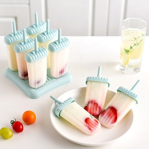 Nhựa Popsicle khuôn mẫu 6-Link <span class=keywords><strong>Ice</strong></span> Cream khuôn tái sử dụng kem Lolly khuôn với thanh sáng tạo Tiện Ích Nhà Bếp <span class=keywords><strong>Ice</strong></span> Cream công cụ - Product Image 1