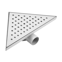 Drain de sol triangulaire en acier inoxydable pour douche d'angle