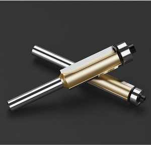 Fresa CNC <span class=keywords><strong>de</strong></span> carburo <span class=keywords><strong>de</strong></span> doble filo con rodamiento y vástago <span class=keywords><strong>de</strong></span> 1/2 y 1/4 pulgada para tallado y fresado <span class=keywords><strong>de</strong></span> madera - Product Image 3