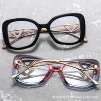 Lunettes œil-de-chat pour femme, monture large, photochromiques, anti-lumière bleue, design cœur triangulaire inversé, style simple et coloré, tendance niche